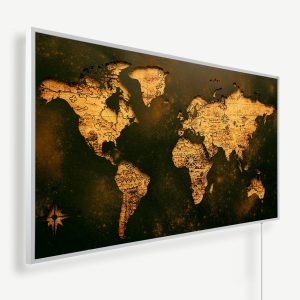 Wereldkaart 3D | Witte of zwarte lijst | 450 Watt - 1200 Watt