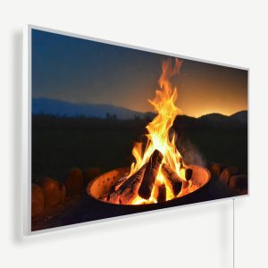 Kampvuur bij zonsondergang | Witte of zwarte lijst | 450 Watt - 1200 Watt